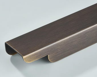 Solid Brass Lip Pull Handle – Antique Bronze Cabinet Drawer Wardrobe Pull