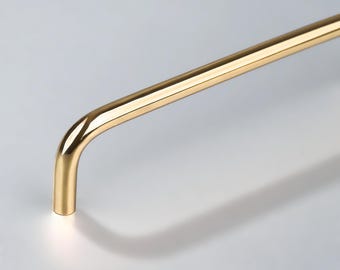 Flint Solid Brass Tubular Cabinet Pulls – Polished Lacquered Brass Hardware