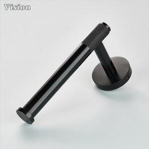Knurled Brass Toilet Paper Holder – Oil Rubbed Bronze Solid Brass Bathroom Hardware