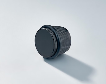 Avalon Solid Brass Diamond Knurled Door Stop - Black
