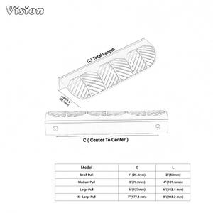Plain profile cabinet handle in Silver brass for drawer applications