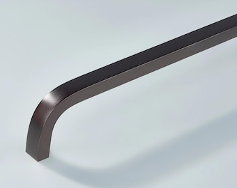 Knight Curve Solid Brass Cabinet Handle – Oil Rubbed Bronze Modern Drawer Pull