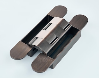 Zylos Solid Brass Invisible Hinges – Smoke Bronze Concealed Door Hardware
