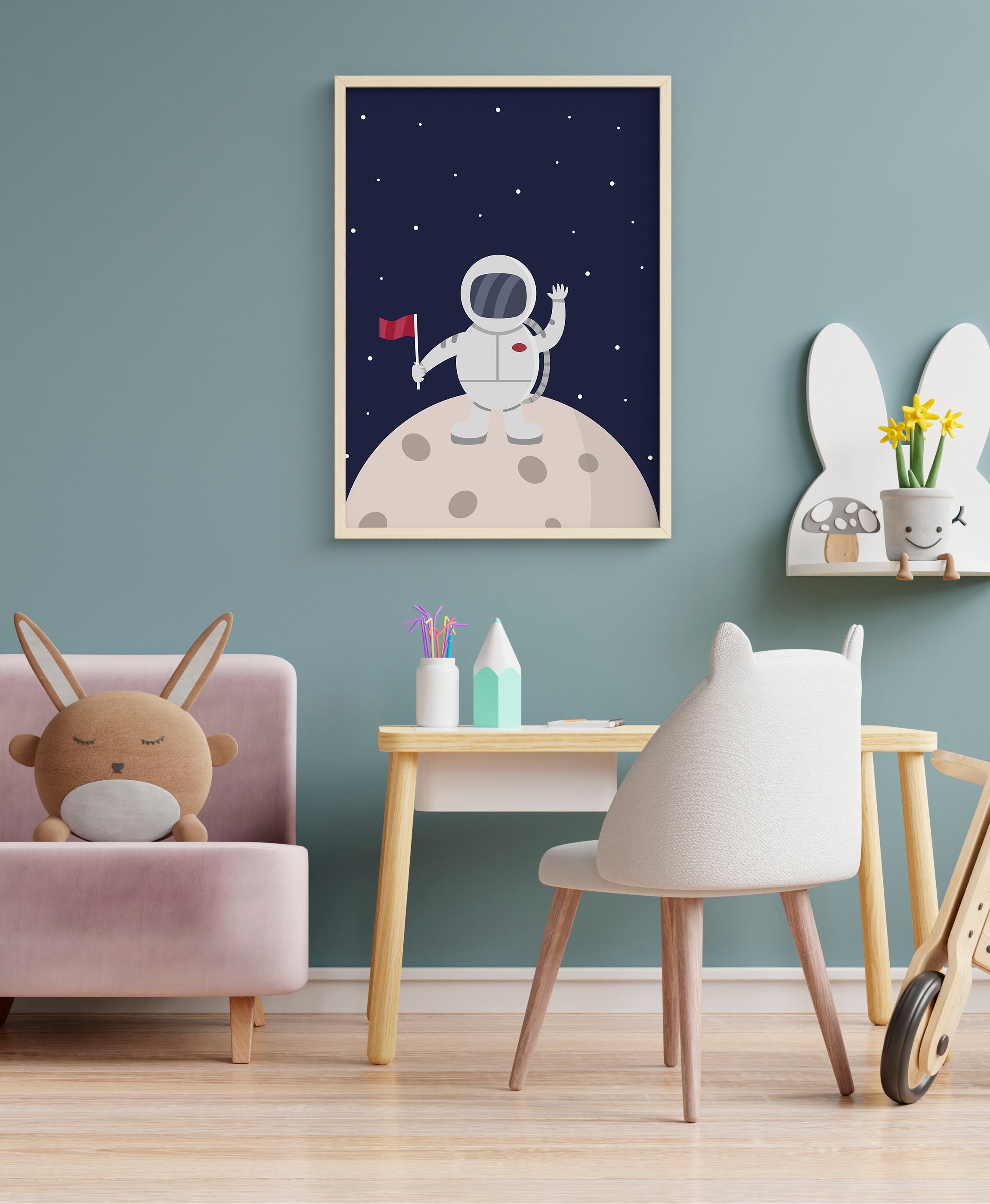 Astronaut Print Nursery wall art Nursery Wall Decor Etsy