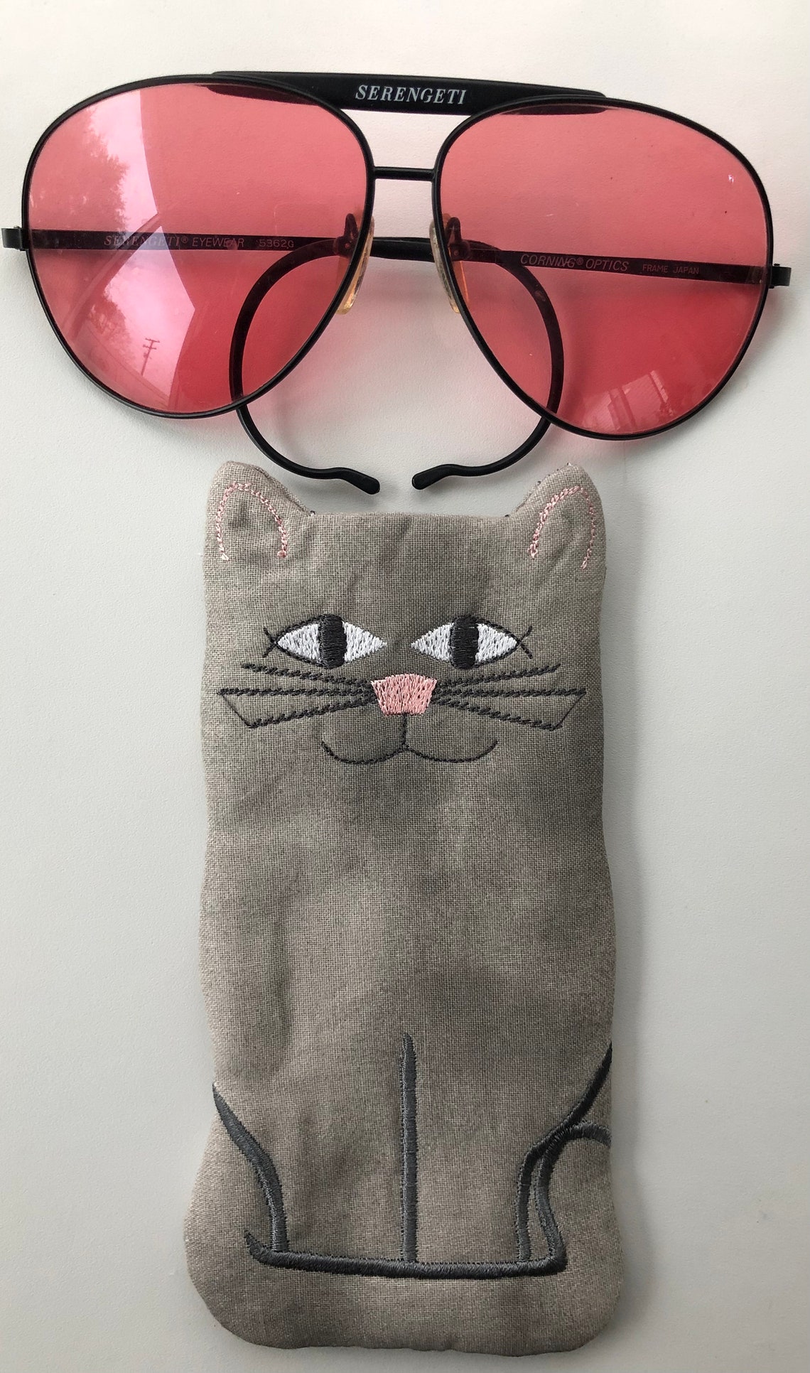 Cat eyeglass case Etsy