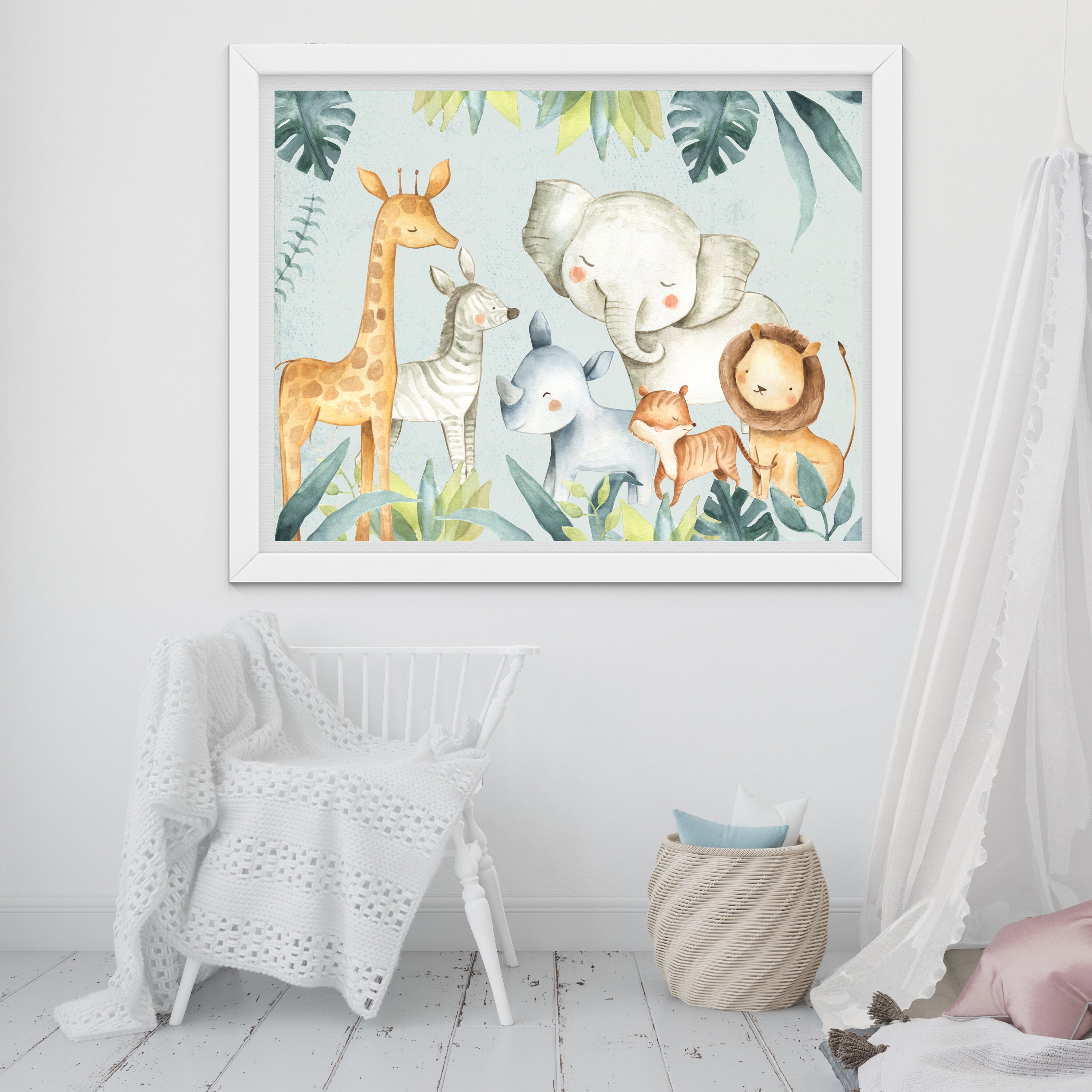 SAFARI ANIMAL PRINT Safari Kinderzimmer Dekor Gedruckte | Etsy