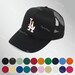 LA Los Angeles Trucker Cap, Baseball Hat with Hearts and Halo 