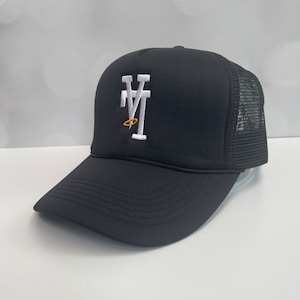 LA Los Angeles Trucker Baseball Cap with Upside Down LA with a Halo