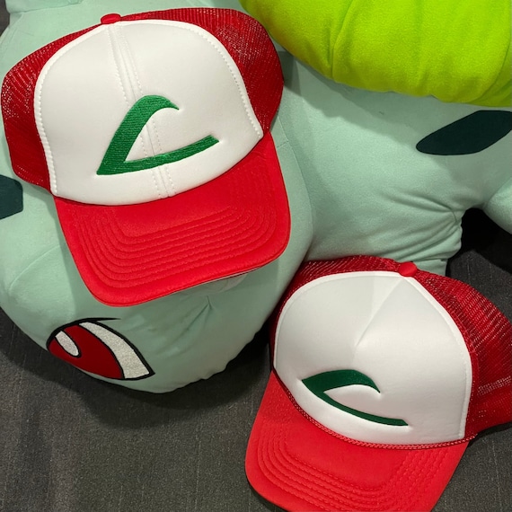 Ash Ketchum Pokémon Cosplay Mesh Trucker Cap in Adult and Kids