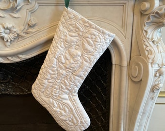 Christmas Stocking PATTERN Quilted 18th c Inspired Design PDF