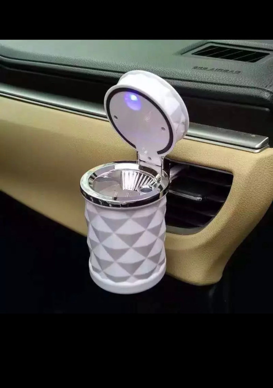 Car Ashtray With LED Light Cigarette and Cigar Ashtray Etsy