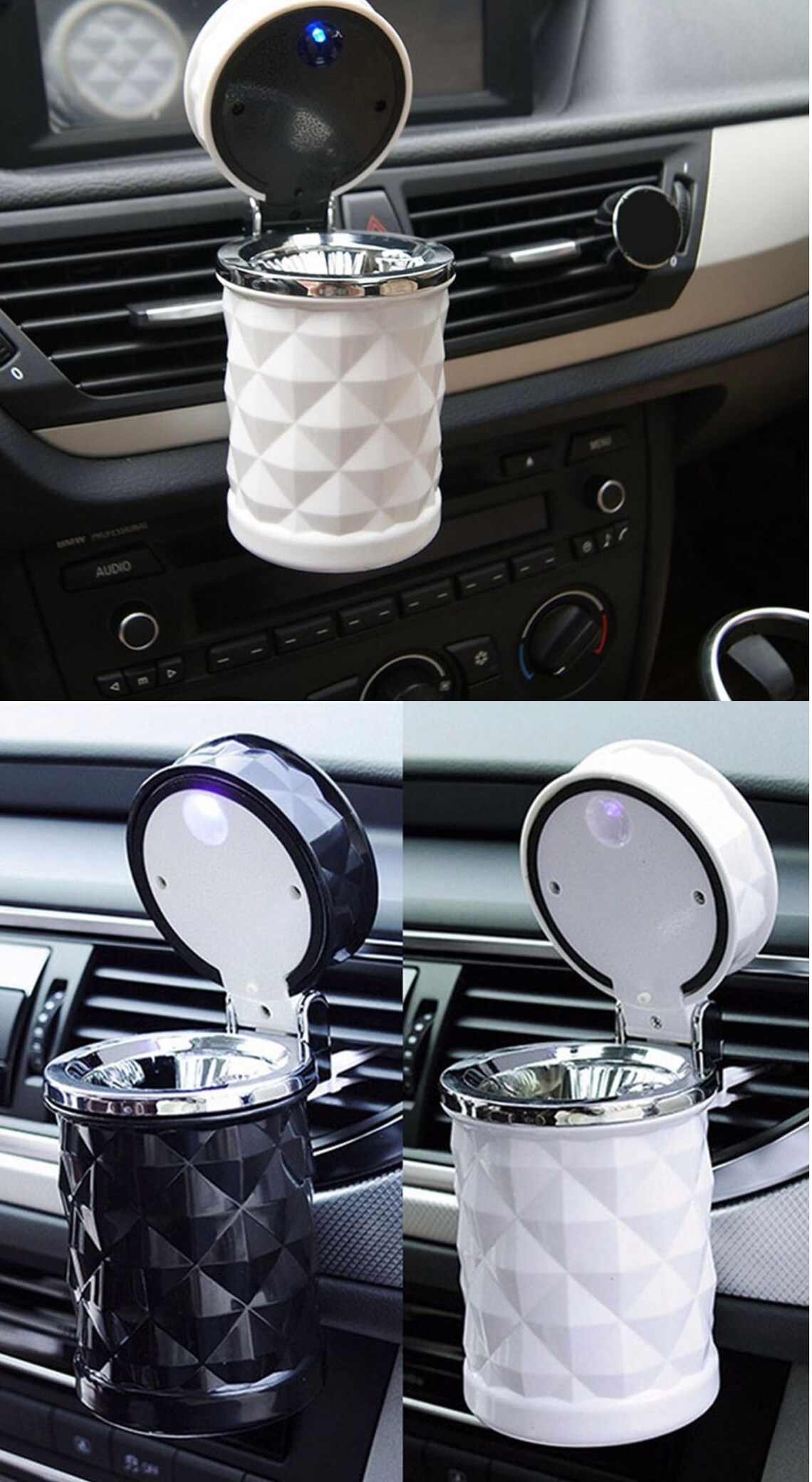 Car Ashtray With LED Light Cigarette and Cigar Ashtray Etsy