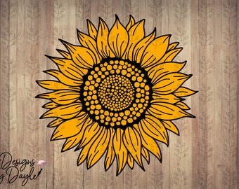 Sunflower Decal / Sunflower Laptop Decal / Sunflower Car Decal