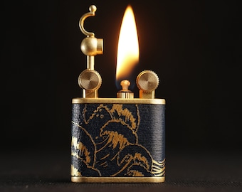 Diseño de Elemento de Agua - Encendedor Recargable Grabado - Encendedor Reutilizable Hecho a Mano