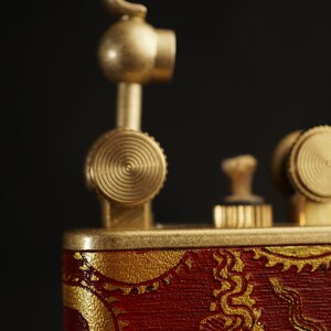 Hand-Drawn Dragon Leather Lighter – Pure Copper, Refillable image 6