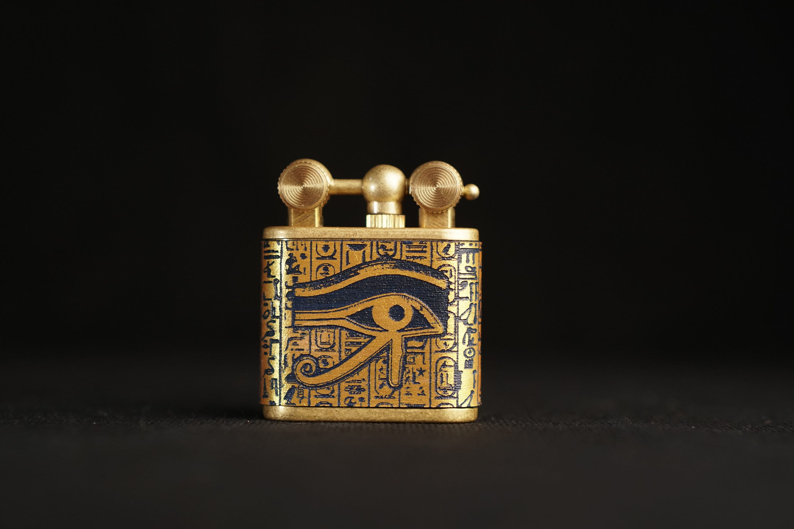 Mystical Eye of Horus Design Refillable Lighter Handcrafted Genuine