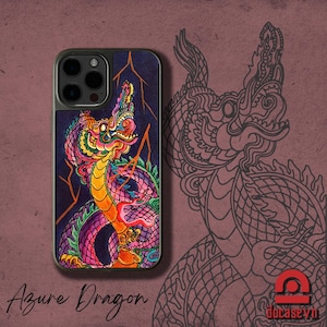 手作りレザーiPhoneケース：ベトナムの聖獣アート