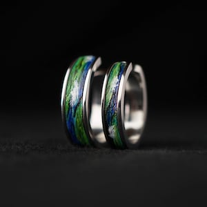 Monet Water Lilies Leather Ring: Hand-Painted Artisan Jewelry