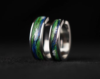 Claude Monet Seerosen - Inspiration für Ring Design - Handwerklich Angefertigter Echt Leder Ring - Handgezeichnete Lederringe