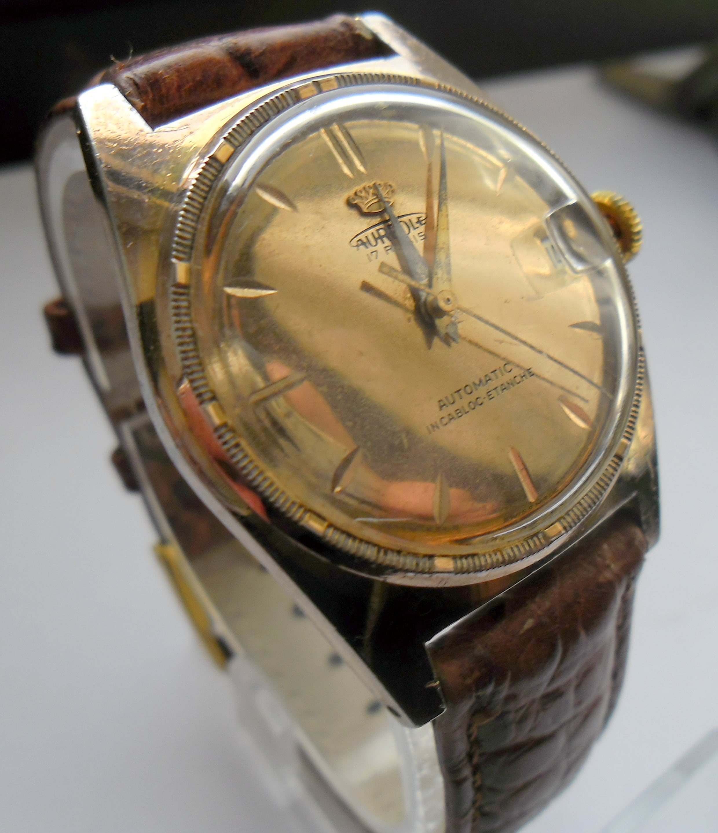 Aureole Swiss Made, 17 Rubis, Automatic 60-70s, Gold Plated - Etsy