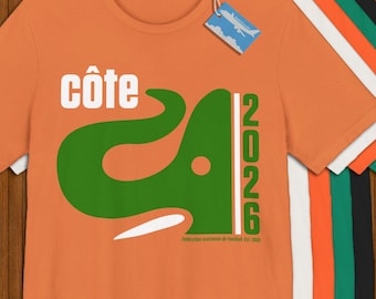 Côte d'Ivoire World Cup 2026 National Football Tee! Official Retro Ivory Coast Soccer Team Shirt! Go Elephants! Fédération Ivorienne!