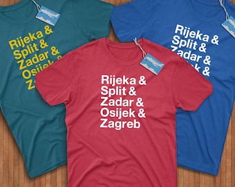 Croatia Cities Shirt! Reppin' Rijeka, Split, Zadar, Osijek, & Zagreb!