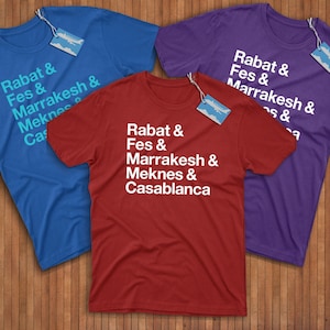 Morocco Cities Shirt! Reppin&#39; Rabat, Fes, Marrakesh, Meknes, & Casablanca!