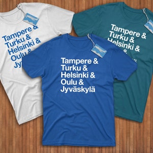 Finland Cities Shirt! Reppin&#39; Tampere, Turku, Helsinki, Oulu, & Jyväskylä!