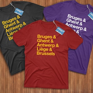 Belgium Cities Shirt! Reppin' Bruges, Ghent, Antwerp, Liege, & Brussels!