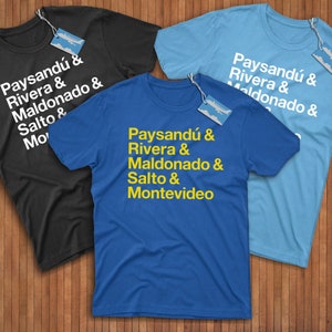 ¡Camiseta ciudades de Uruguay! Reppin&#39; Paysandú, Rivera, Maldonado, Salto y Montevideo!