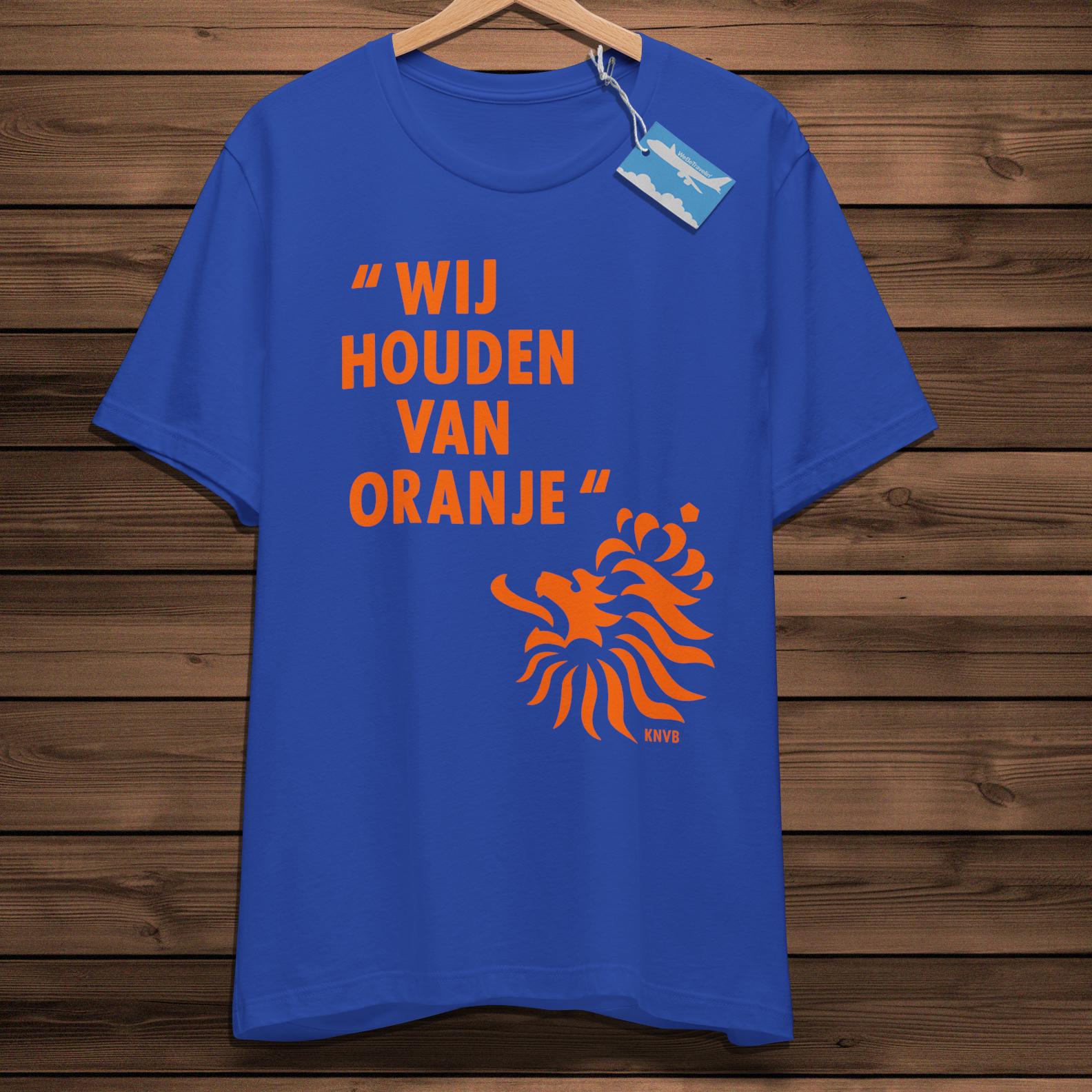 オランダサッカー「Wij Houden Van Oranje」シャツ！レトロなオランダ 
