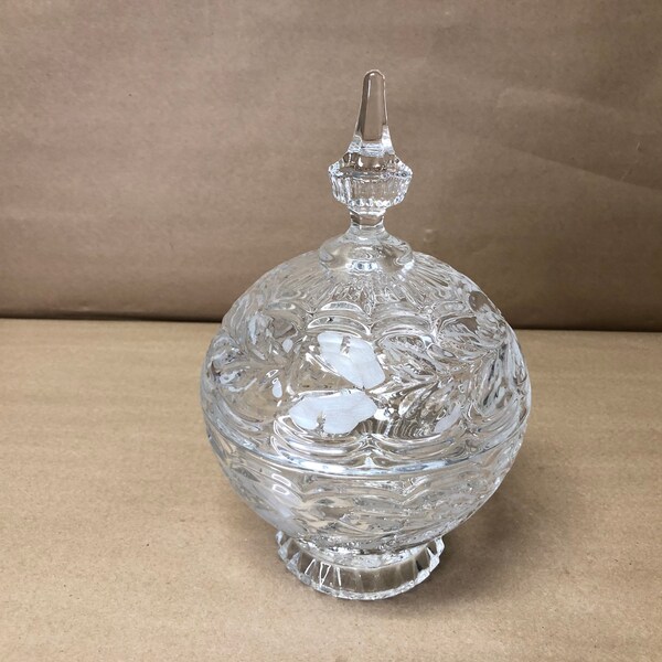 Crystal Candy Dish With Lid Etsy