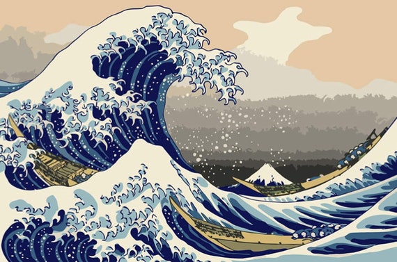 Diamond Painting Kit/katsushika Hokusai Sea Wave/ Ocean Wave