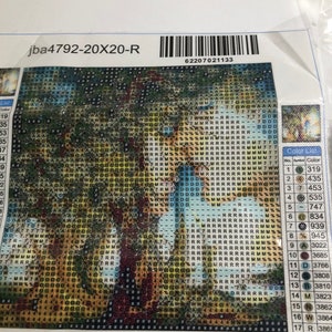 Boy and girl nose to nose by a large tree diamond painting/ Diamond painting