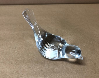 Solid Clear Glass Bird Figurines used