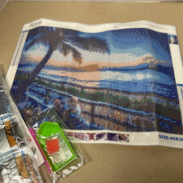 Diamond painting Kit/ PA21-022/ Seaside Time Diamond painting Kit/ Diamond Painting Kit