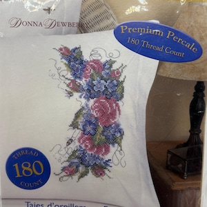 Bucilla/WM65472/Bee's Delight 180 thread count Pillowcases, 20x30 Inch Cross Stitch Kit