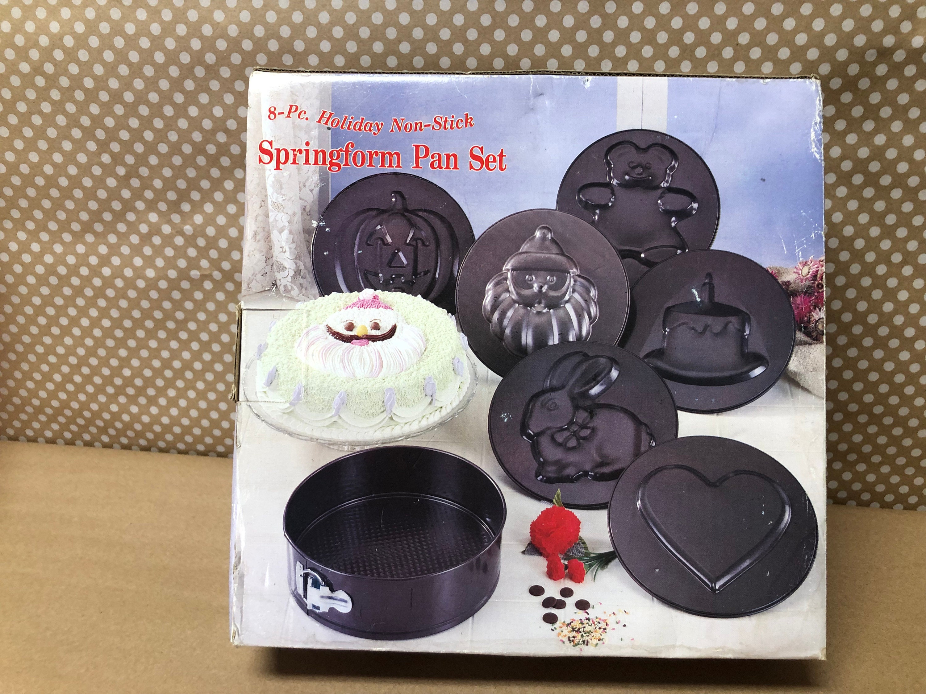 8-pc. Holiday Non-stick Springform Pan Set/holiday Springform Pan Set/holiday  Springform Pan Set 