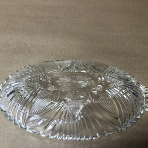 Pressed Glass Oval Relish Dish/ Relish / Nut Dish - Etsy