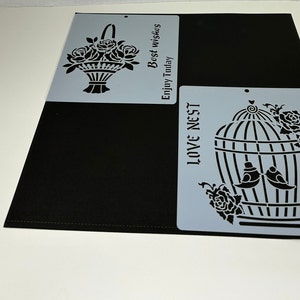 CrafTreat Stencils/ CTS204 -CTS205/Best Wishes & love Nest Stencils/ Stencils