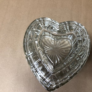 Large Crystal Heart shaped Box/ Trinket Box/Crystal trinket box