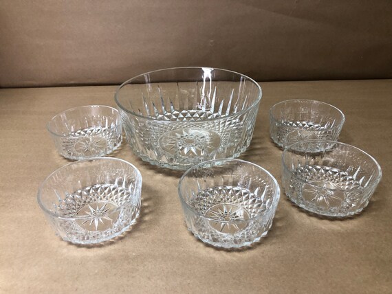 Arcoroc France Salad Set Clear Bowl Set Bowl Set Etsy