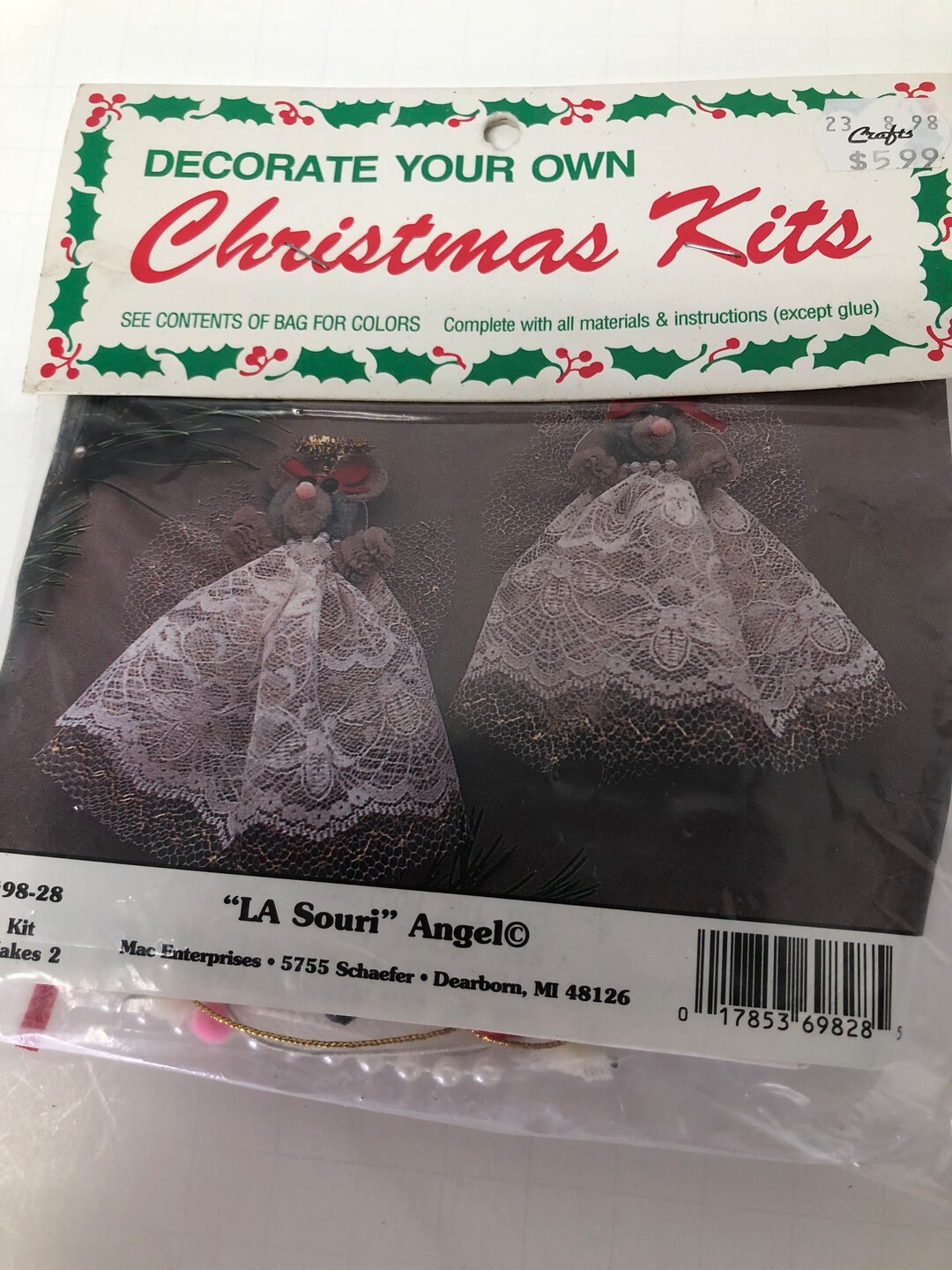 Mac Enterprises/ la Souri Angel/decorate Your Own Christmas Angel Kit