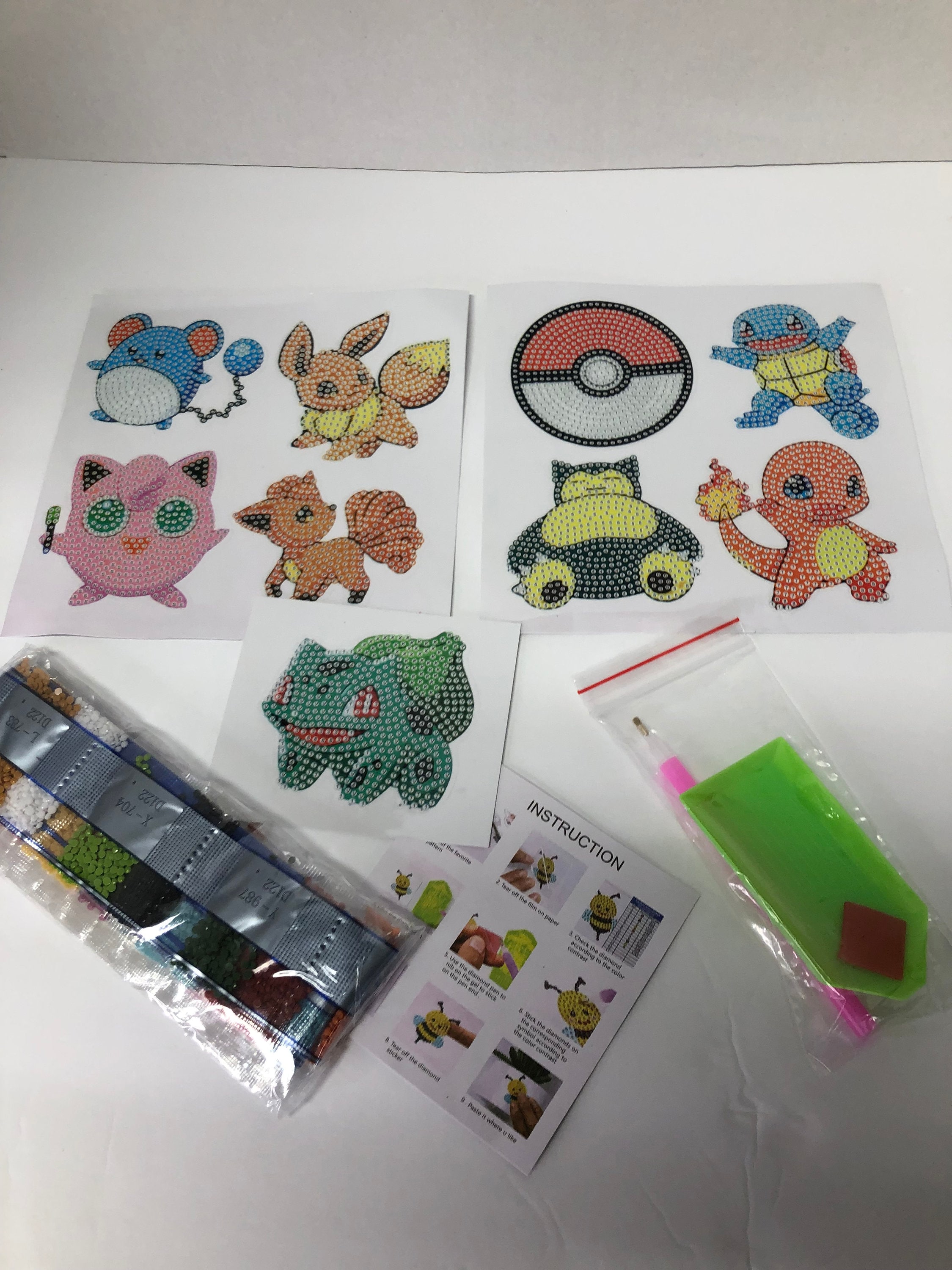 5D DIY Diamond Painting Pokemon Cross Stitch Full Round/Square Diamond  Embroidery Mosaic Cartoon Pictures Decor Gift