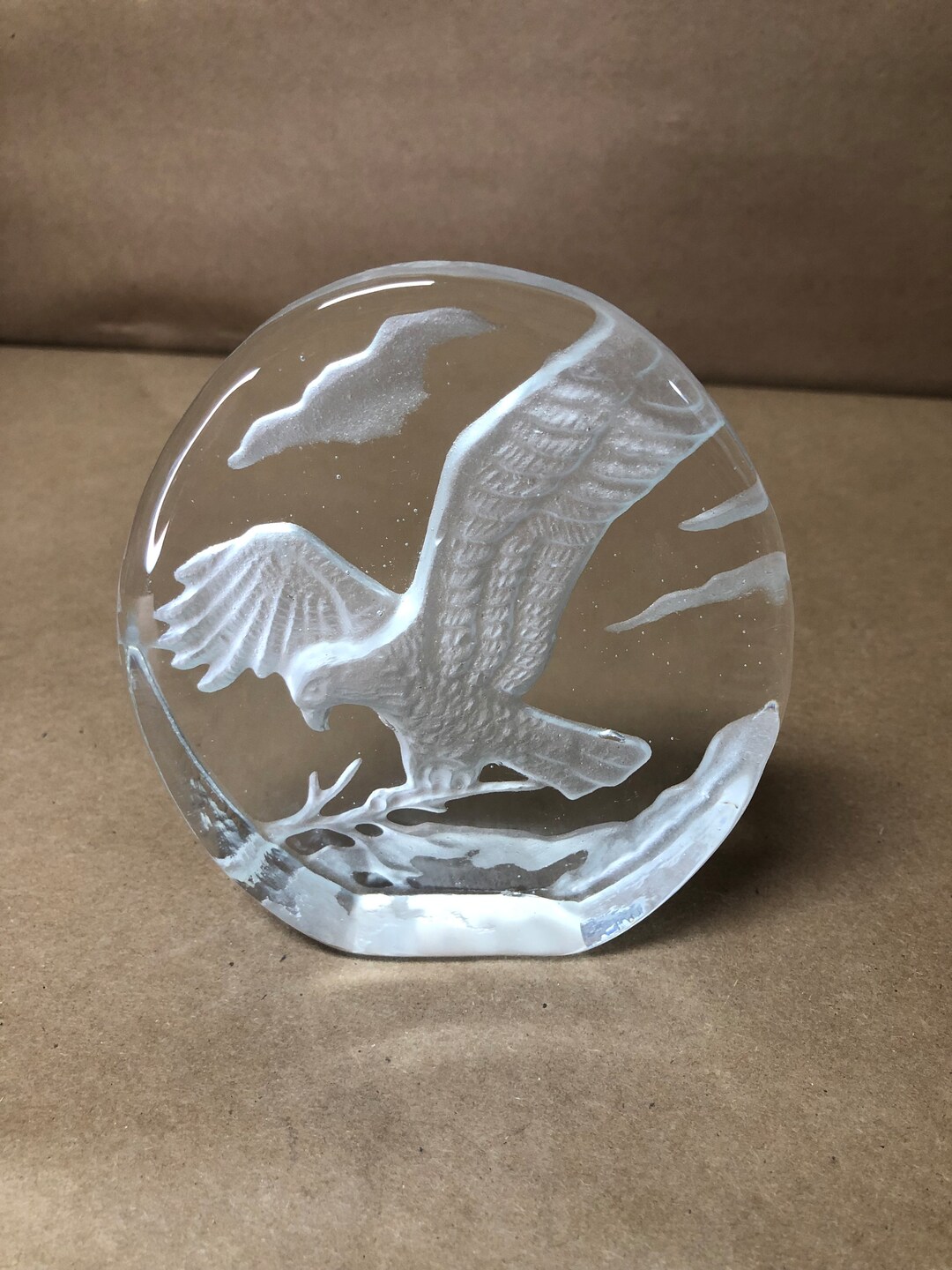 Frosted Eagle Paperweight/ Eagle Paperweight/paper Weight Etsy