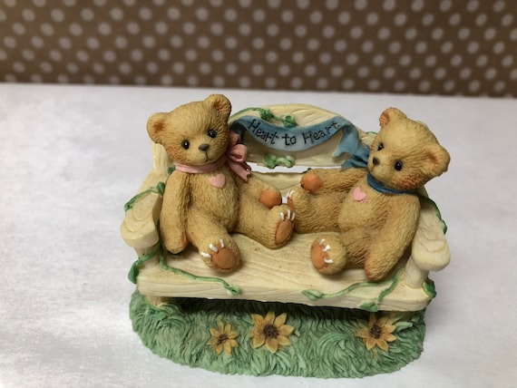 Cherished Teddies/two Bears on Bench/ Event Figurine/crt240 - Etsy