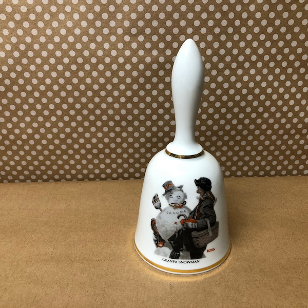 Norman Rockwell Bell/Grandpa Snowman bell/bell