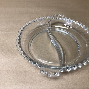 Imperial Glass/ Candlewick round divided dish/ round divided dish/ relish dish/ candy dish