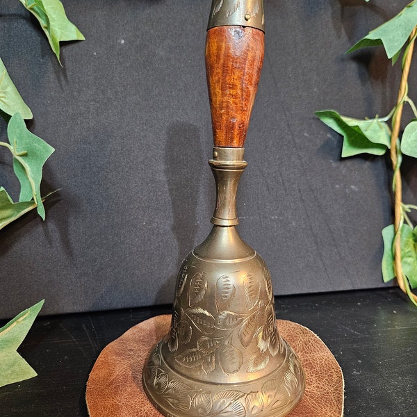 Antique Brass altar bell, altar bell, cleansing bell, witchcraft bell, wittchcraft