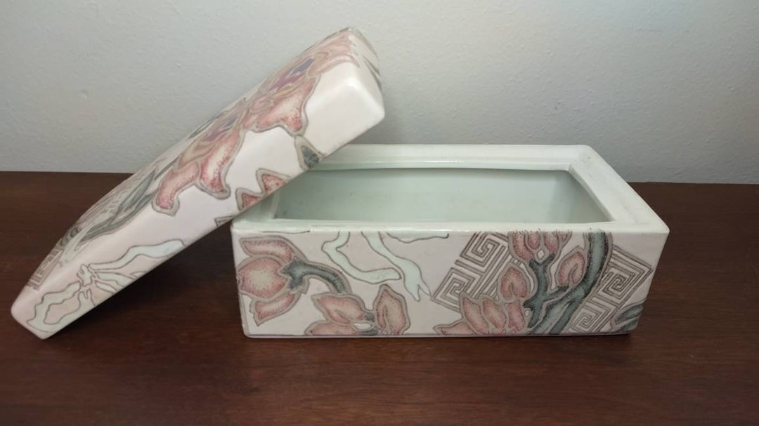 Toyo Ceramic Jewelry Box Handmade in China Etsy